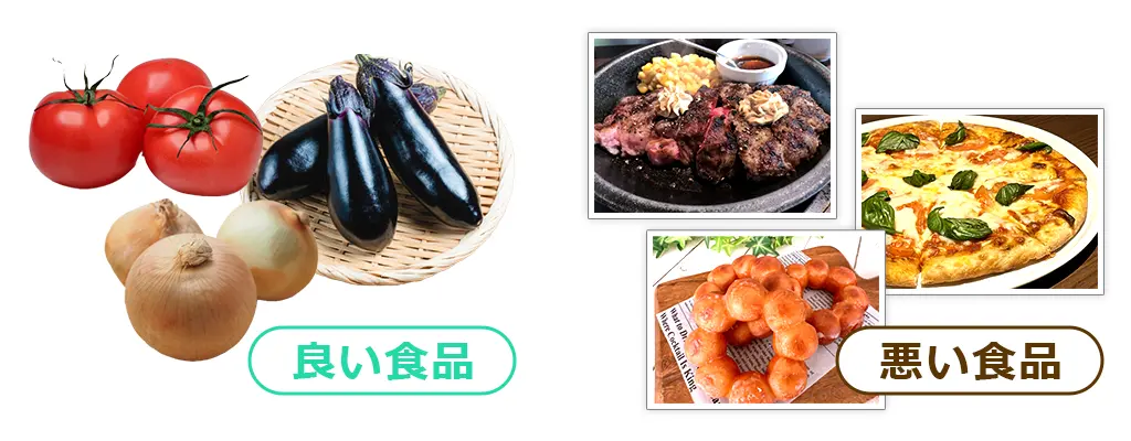 良い食品/悪い食品のイメージ写真