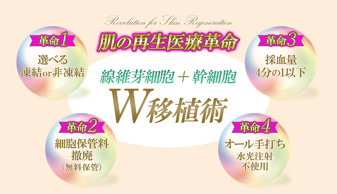 線維芽細胞と幹細胞のW移植術